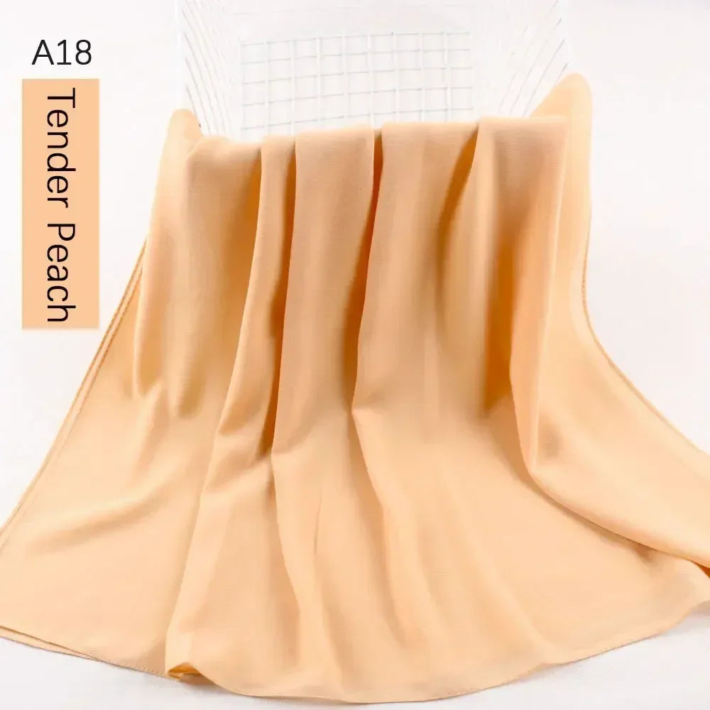 Muslim Women Chiffon Hijab Scarf Chiffon Soft Hijabs Shawl Long Scarves Wrap Headscarves For Muslim Fashion - ElinaStoreElinaStoreElinaStore91428776;2024129;1733751735