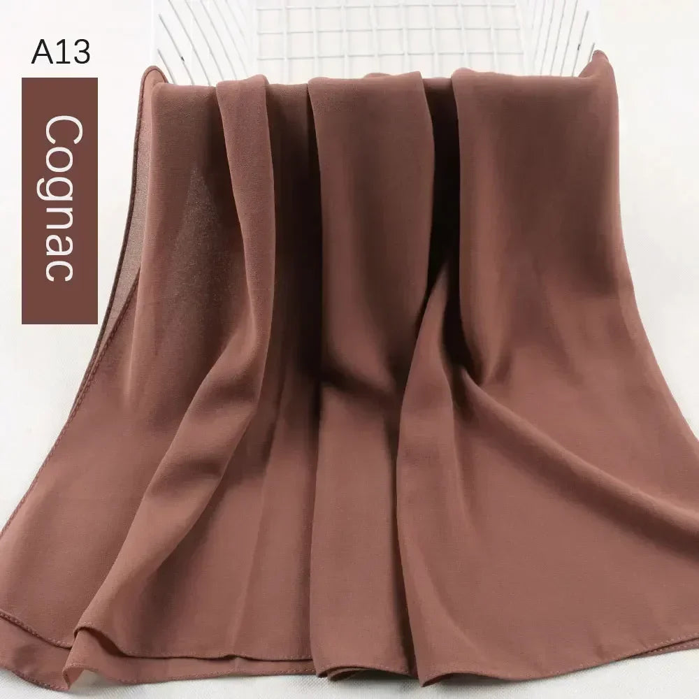 Muslim Women Chiffon Hijab Scarf Chiffon Soft Hijabs Shawl Long Scarves Wrap Headscarves For Muslim Fashion - ElinaStoreElinaStoreElinaStore91428816;2024129;1733751735