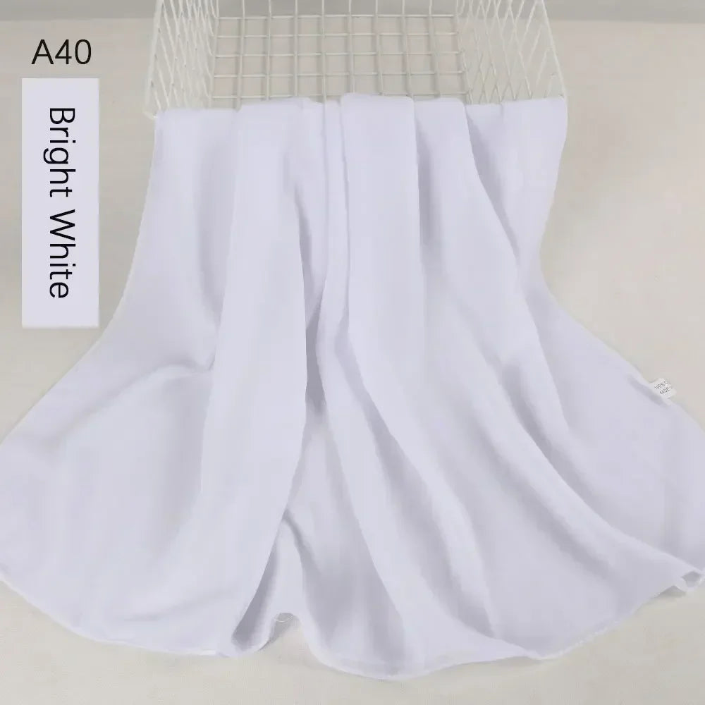 Muslim Women Chiffon Hijab Scarf Chiffon Soft Hijabs Shawl Long Scarves Wrap Headscarves For Muslim Fashion - ElinaStoreElinaStoreElinaStore91428790;2024129;1733751735