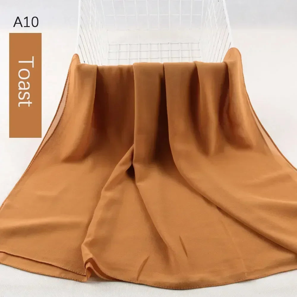 Muslim Women Chiffon Hijab Scarf Chiffon Soft Hijabs Shawl Long Scarves Wrap Headscarves For Muslim Fashion - ElinaStoreElinaStoreElinaStore91428774;2024129;1733751735