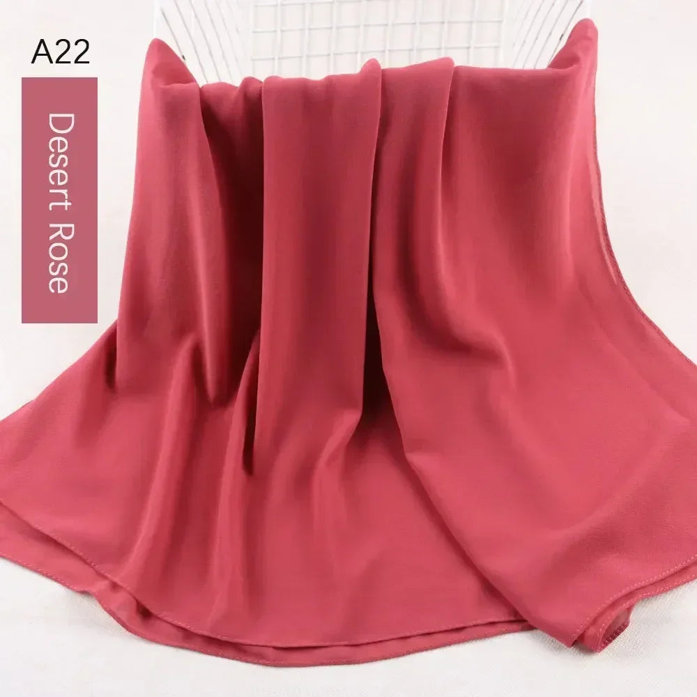 Muslim Women Chiffon Hijab Scarf Chiffon Soft Hijabs Shawl Long Scarves Wrap Headscarves For Muslim Fashion - ElinaStoreElinaStoreElinaStore91428817;2024129;1733751735