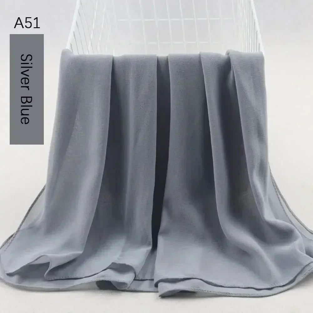 Muslim Women Chiffon Hijab Scarf Chiffon Soft Hijabs Shawl Long Scarves Wrap Headscarves For Muslim Fashion - ElinaStoreElinaStoreElinaStore91428795;2024129;1733751735