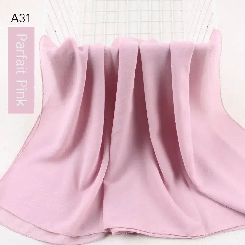 Muslim Women Chiffon Hijab Scarf Chiffon Soft Hijabs Shawl Long Scarves Wrap Headscarves For Muslim Fashion - ElinaStoreElinaStoreElinaStore91428789;2024129;1733751735