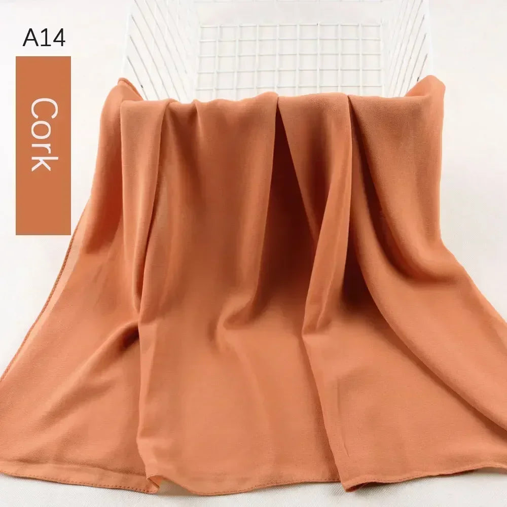 Muslim Women Chiffon Hijab Scarf Chiffon Soft Hijabs Shawl Long Scarves Wrap Headscarves For Muslim Fashion - ElinaStoreElinaStoreElinaStore91428778;2024129;1733751735