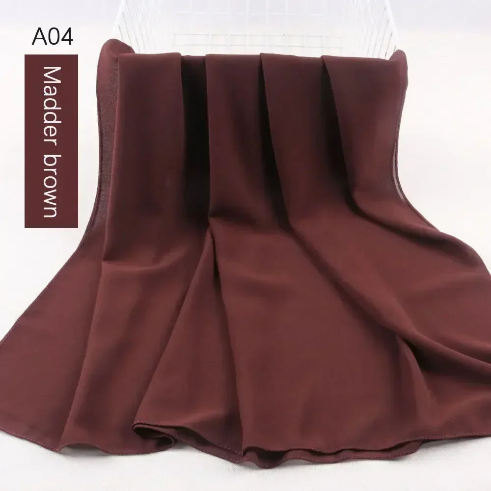 Muslim Women Chiffon Hijab Scarf Chiffon Soft Hijabs Shawl Long Scarves Wrap Headscarves For Muslim Fashion - ElinaStoreElinaStoreElinaStore91428804;2024129;1733751735