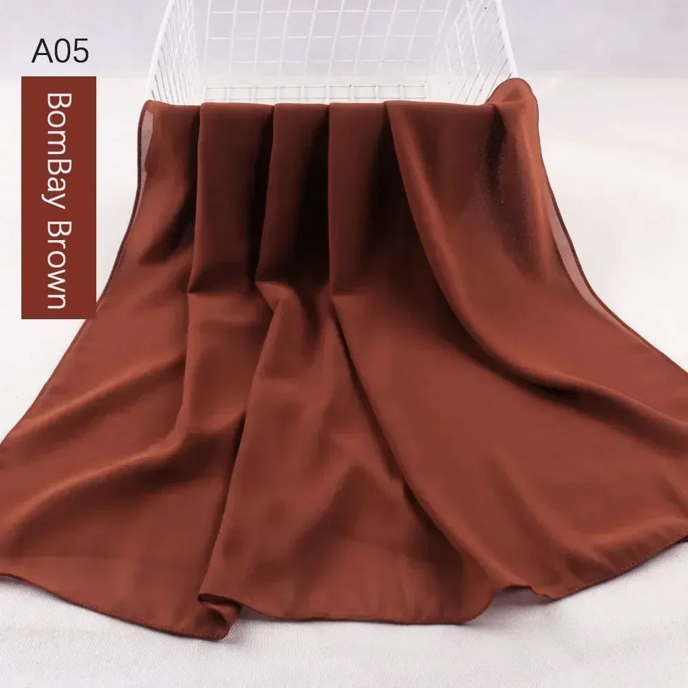 Muslim Women Chiffon Hijab Scarf Chiffon Soft Hijabs Shawl Long Scarves Wrap Headscarves For Muslim Fashion - ElinaStoreElinaStoreElinaStore91428808;2024129;1733751735