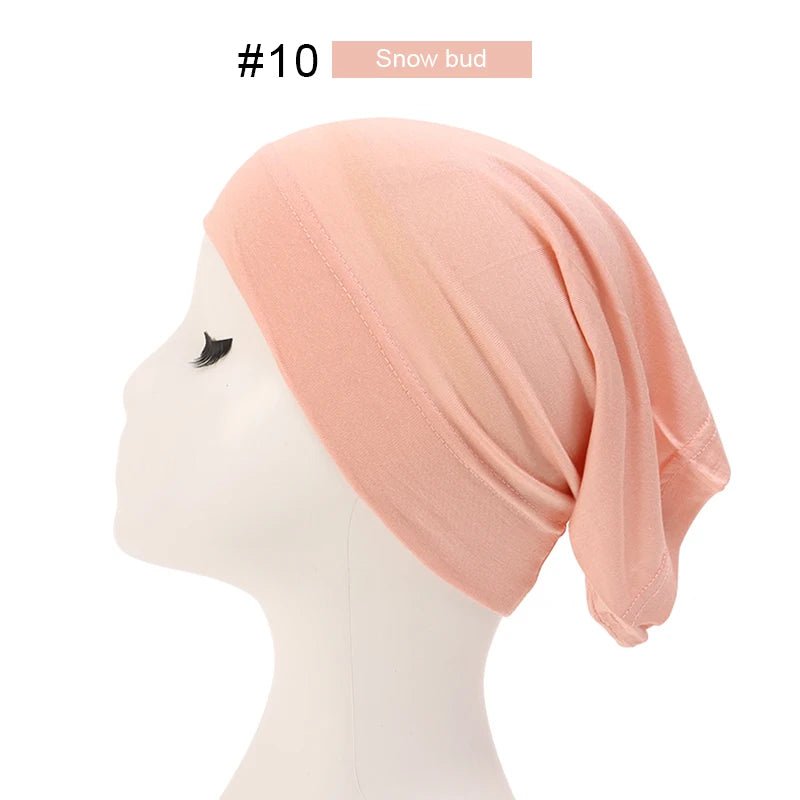 Fashion Muslim Hijab Caps Solid Underscarf Women Veil Modal Cotton Hijab Muslim Scarf Turbans Head Women's Hijabs Hat Islamic - ElinaStoreElinaStoreElinaStore91429699;2024129;1733751746