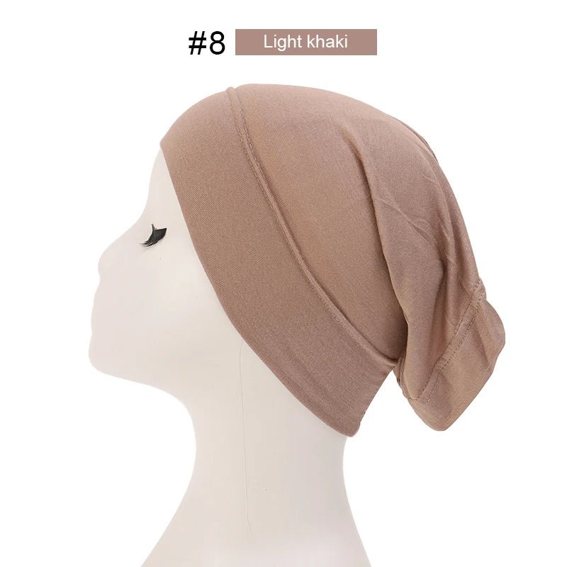 Fashion Muslim Hijab Caps Solid Underscarf Women Veil Modal Cotton Hijab Muslim Scarf Turbans Head Women's Hijabs Hat Islamic - ElinaStoreElinaStoreElinaStore91429697;2024129;1733751746