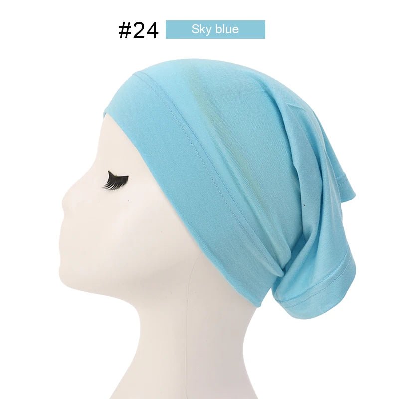 Fashion Muslim Hijab Caps Solid Underscarf Women Veil Modal Cotton Hijab Muslim Scarf Turbans Head Women's Hijabs Hat Islamic - ElinaStoreElinaStoreElinaStore91429708;2024129;1733751746