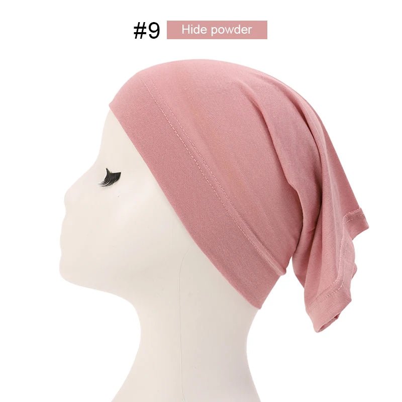 Fashion Muslim Hijab Caps Solid Underscarf Women Veil Modal Cotton Hijab Muslim Scarf Turbans Head Women's Hijabs Hat Islamic - ElinaStoreElinaStoreElinaStore91429698;2024129;1733751746