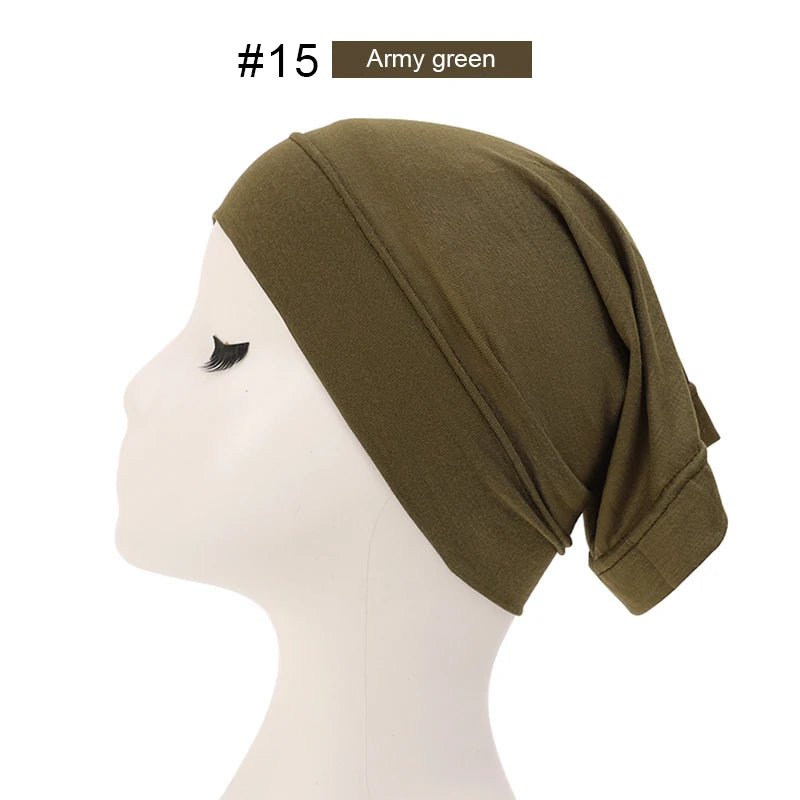 Fashion Muslim Hijab Caps Solid Underscarf Women Veil Modal Cotton Hijab Muslim Scarf Turbans Head Women's Hijabs Hat Islamic - ElinaStoreElinaStoreElinaStore91429694;2024129;1733751746