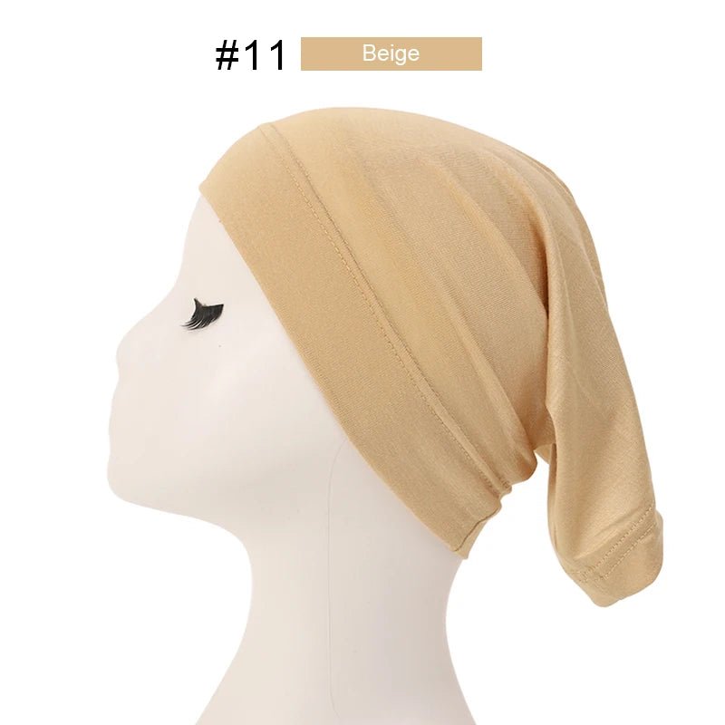 Fashion Muslim Hijab Caps Solid Underscarf Women Veil Modal Cotton Hijab Muslim Scarf Turbans Head Women's Hijabs Hat Islamic - ElinaStoreElinaStoreElinaStore91429715;2024129;1733751746