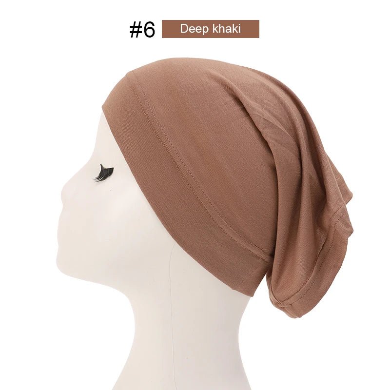 Fashion Muslim Hijab Caps Solid Underscarf Women Veil Modal Cotton Hijab Muslim Scarf Turbans Head Women's Hijabs Hat Islamic - ElinaStoreElinaStoreElinaStore91429717;2024129;1733751746
