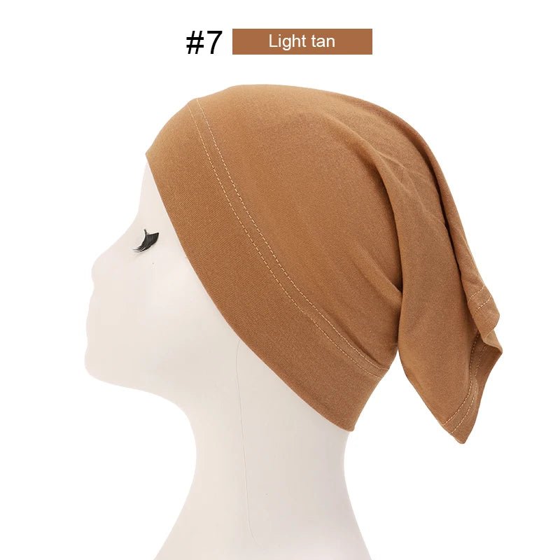 Fashion Muslim Hijab Caps Solid Underscarf Women Veil Modal Cotton Hijab Muslim Scarf Turbans Head Women's Hijabs Hat Islamic - ElinaStoreElinaStoreElinaStore91429718;2024129;1733751746