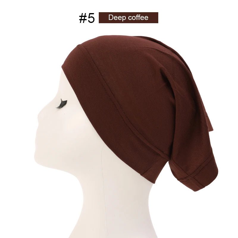 Fashion Muslim Hijab Caps Solid Underscarf Women Veil Modal Cotton Hijab Muslim Scarf Turbans Head Women's Hijabs Hat Islamic - ElinaStoreElinaStoreElinaStore91429710;2024129;1733751746