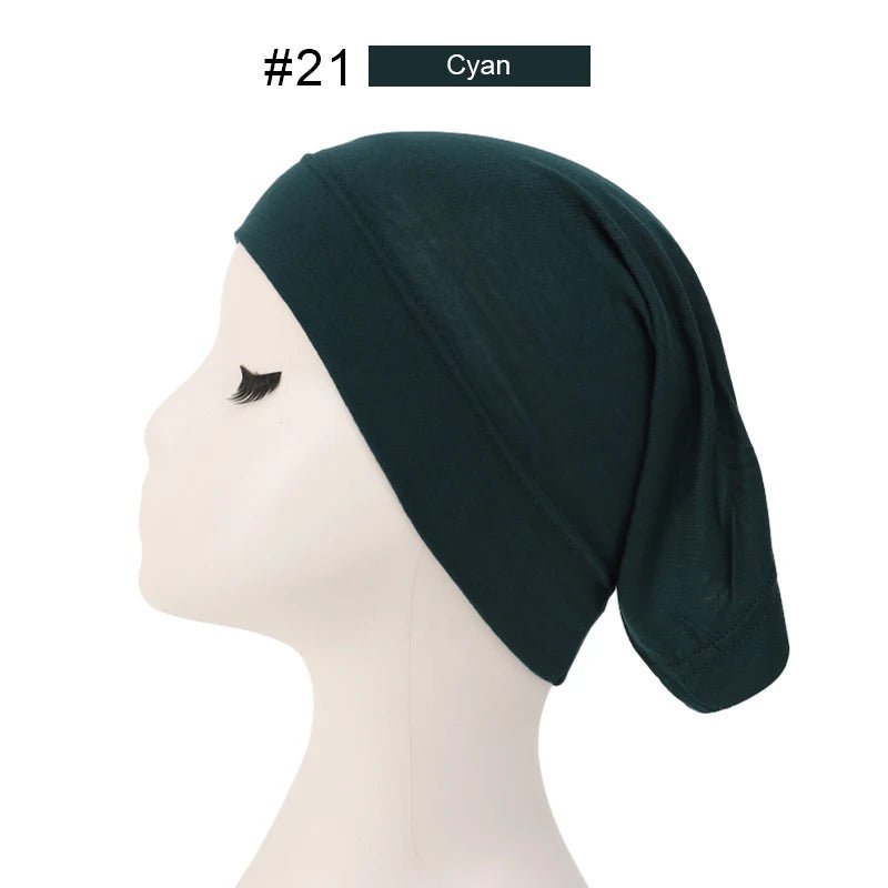Fashion Muslim Hijab Caps Solid Underscarf Women Veil Modal Cotton Hijab Muslim Scarf Turbans Head Women's Hijabs Hat Islamic - ElinaStoreElinaStoreElinaStore91429696;2024129;1733751746