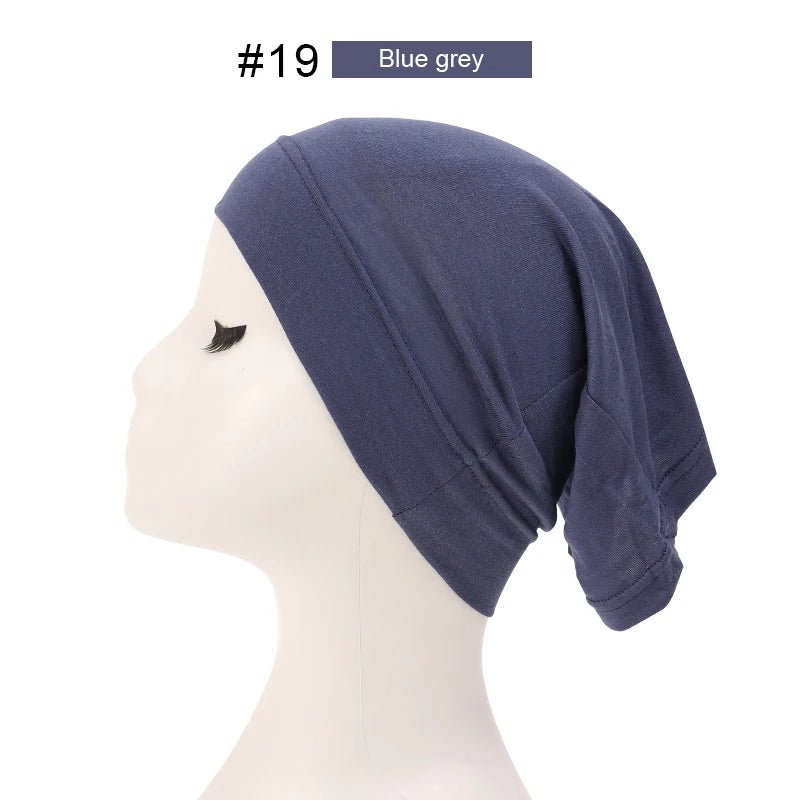 Fashion Muslim Hijab Caps Solid Underscarf Women Veil Modal Cotton Hijab Muslim Scarf Turbans Head Women's Hijabs Hat Islamic - ElinaStoreElinaStoreElinaStore91429695;2024129;1733751746
