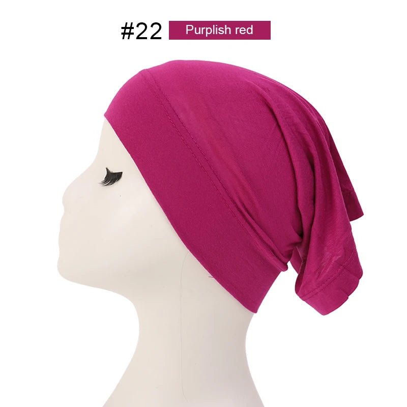 Fashion Muslim Hijab Caps Solid Underscarf Women Veil Modal Cotton Hijab Muslim Scarf Turbans Head Women's Hijabs Hat Islamic - ElinaStoreElinaStoreElinaStore91429714;2024129;1733751746