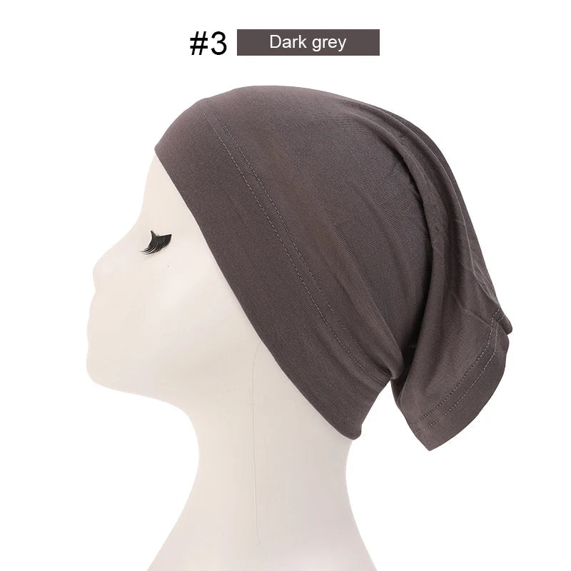 Fashion Muslim Hijab Caps Solid Underscarf Women Veil Modal Cotton Hijab Muslim Scarf Turbans Head Women's Hijabs Hat Islamic - ElinaStoreElinaStoreElinaStore91429707;2024129;1733751746