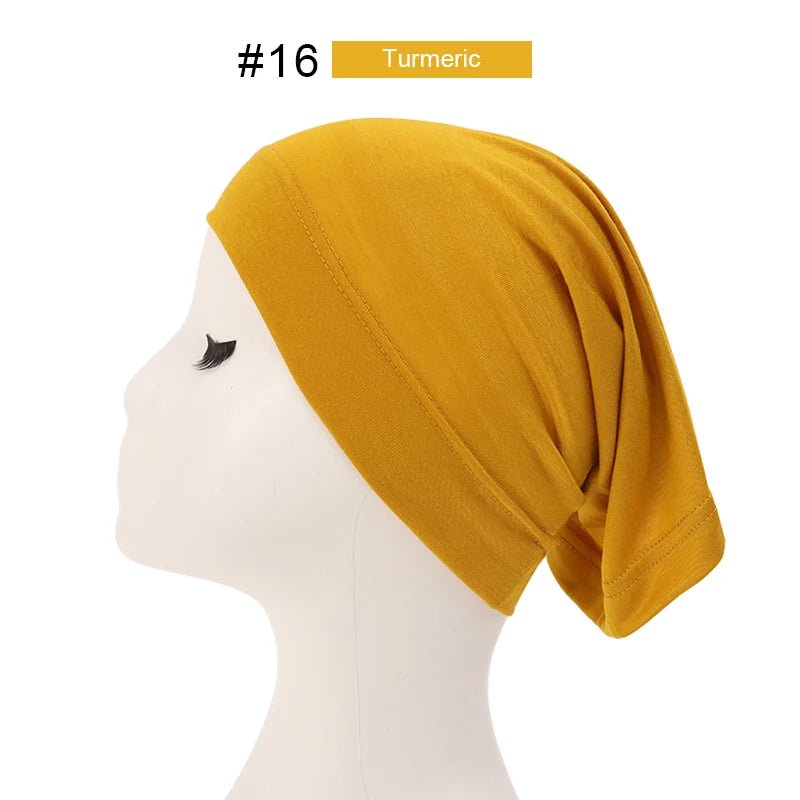 Fashion Muslim Hijab Caps Solid Underscarf Women Veil Modal Cotton Hijab Muslim Scarf Turbans Head Women's Hijabs Hat Islamic - ElinaStoreElinaStoreElinaStore91429711;2024129;1733751746