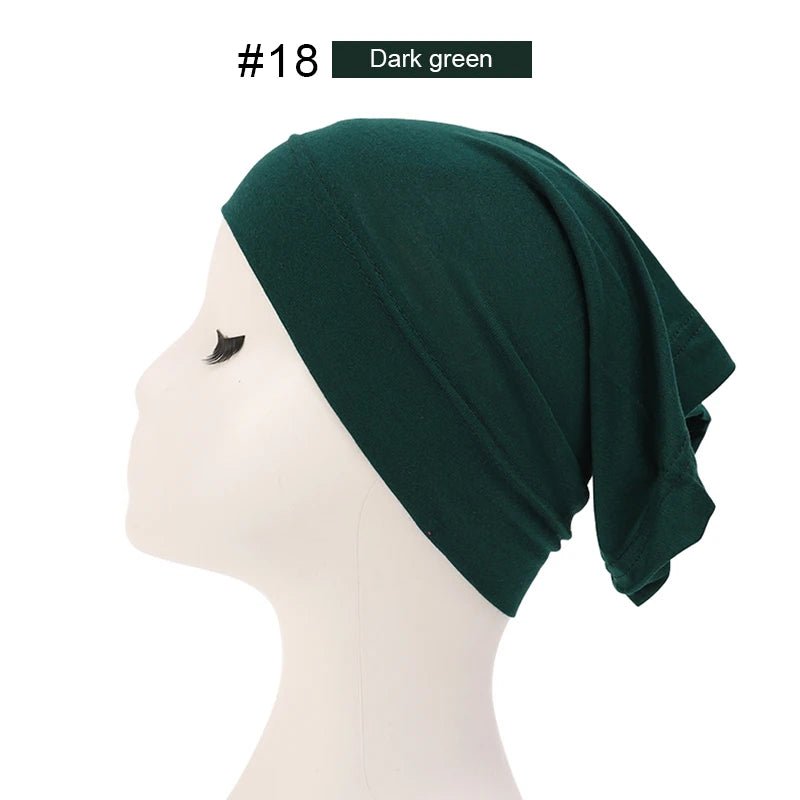 Fashion Muslim Hijab Caps Solid Underscarf Women Veil Modal Cotton Hijab Muslim Scarf Turbans Head Women's Hijabs Hat Islamic - ElinaStoreElinaStoreElinaStore91429701;2024129;1733751746