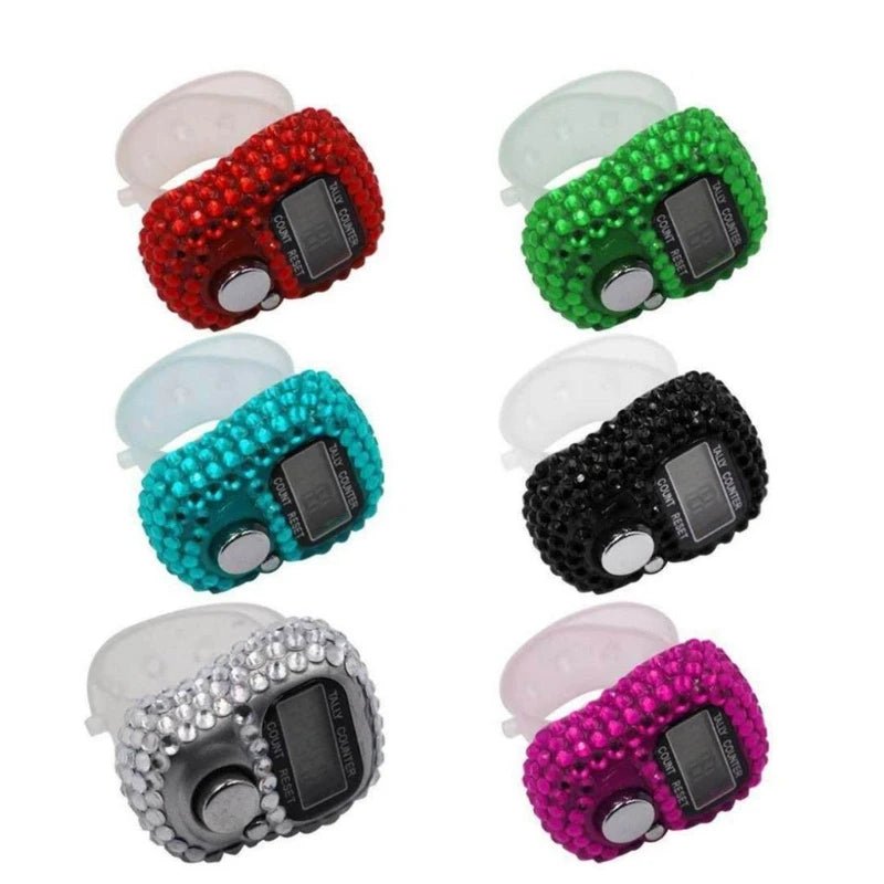 Material Finger Counter Bead Crafting Counter Rings with Diamond Embellished - ElinaStoreElinaStoreElinaStore<none>