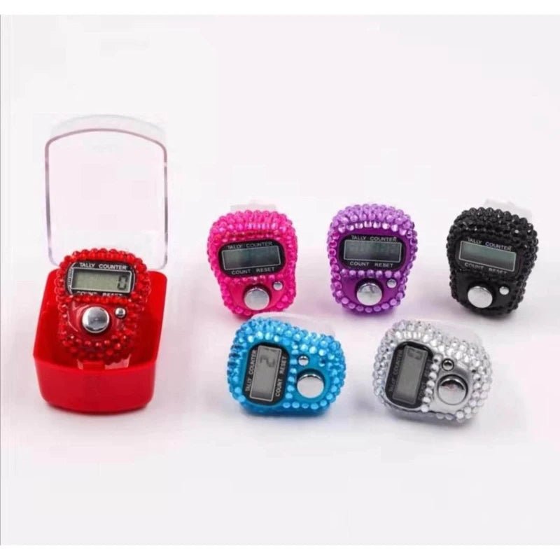 Material Finger Counter Bead Crafting Counter Rings with Diamond Embellished - ElinaStoreElinaStoreElinaStore<none>