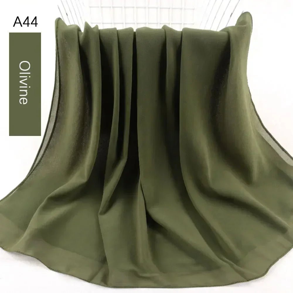 Muslim Women Chiffon Hijab Scarf Chiffon Soft Hijabs Shawl Long Scarves Wrap Headscarves For Muslim Fashion - ElinaStoreElinaStoreElinaStore91428786;2024129;1733751735