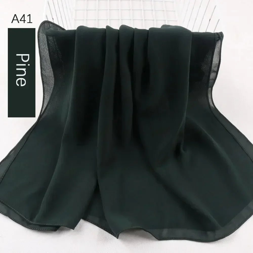 Muslim Women Chiffon Hijab Scarf Chiffon Soft Hijabs Shawl Long Scarves Wrap Headscarves For Muslim Fashion - ElinaStoreElinaStoreElinaStore91428781;2024129;1733751735
