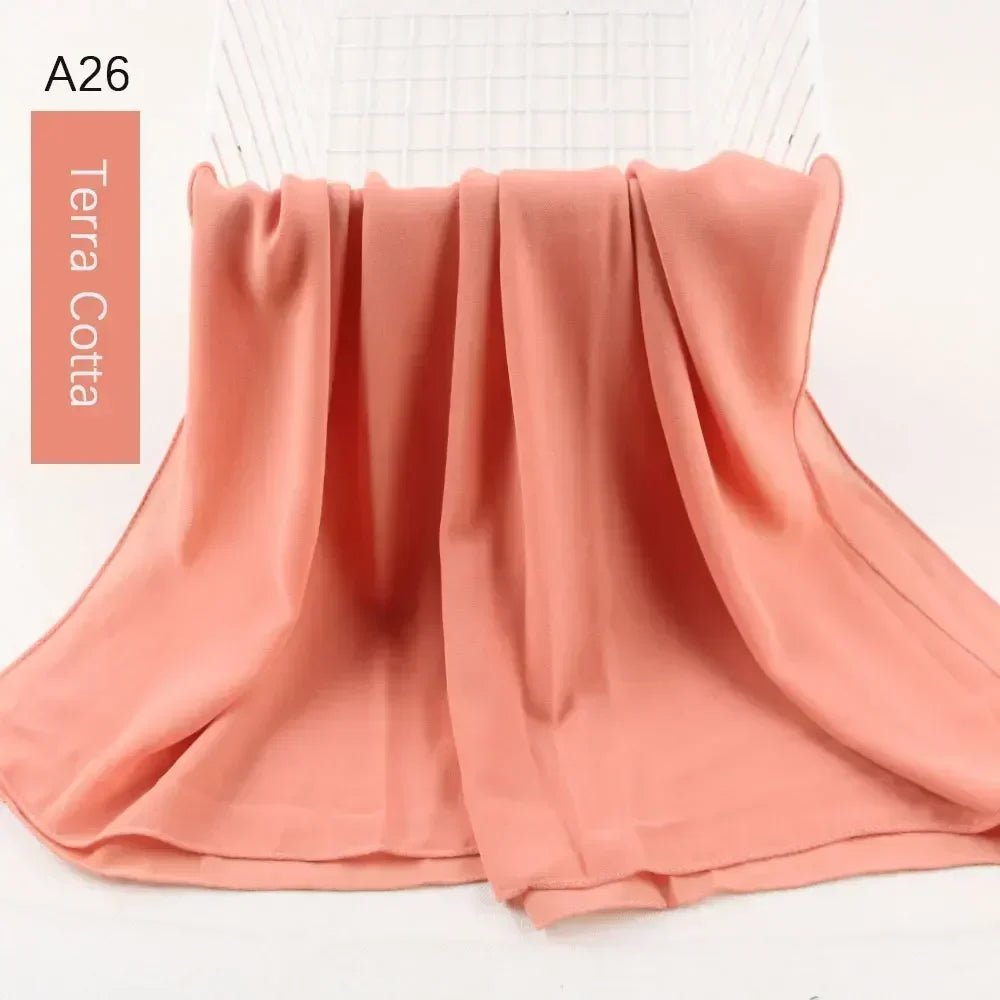 Muslim Women Chiffon Hijab Scarf Chiffon Soft Hijabs Shawl Long Scarves Wrap Headscarves For Muslim Fashion - ElinaStoreElinaStoreElinaStore91428798;2024129;1733751735