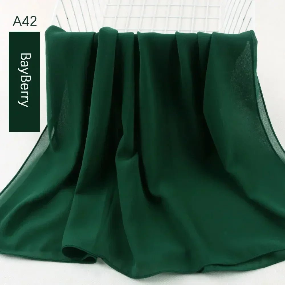 Muslim Women Chiffon Hijab Scarf Chiffon Soft Hijabs Shawl Long Scarves Wrap Headscarves For Muslim Fashion - ElinaStoreElinaStoreElinaStore91428785;2024129;1733751735