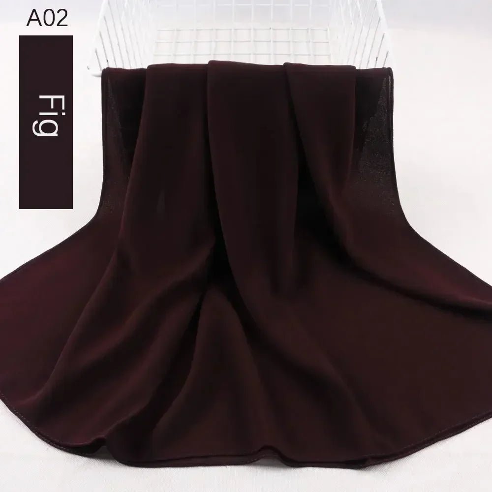 Muslim Women Chiffon Hijab Scarf Chiffon Soft Hijabs Shawl Long Scarves Wrap Headscarves For Muslim Fashion - ElinaStoreElinaStoreElinaStore91428791;2024129;1733751735
