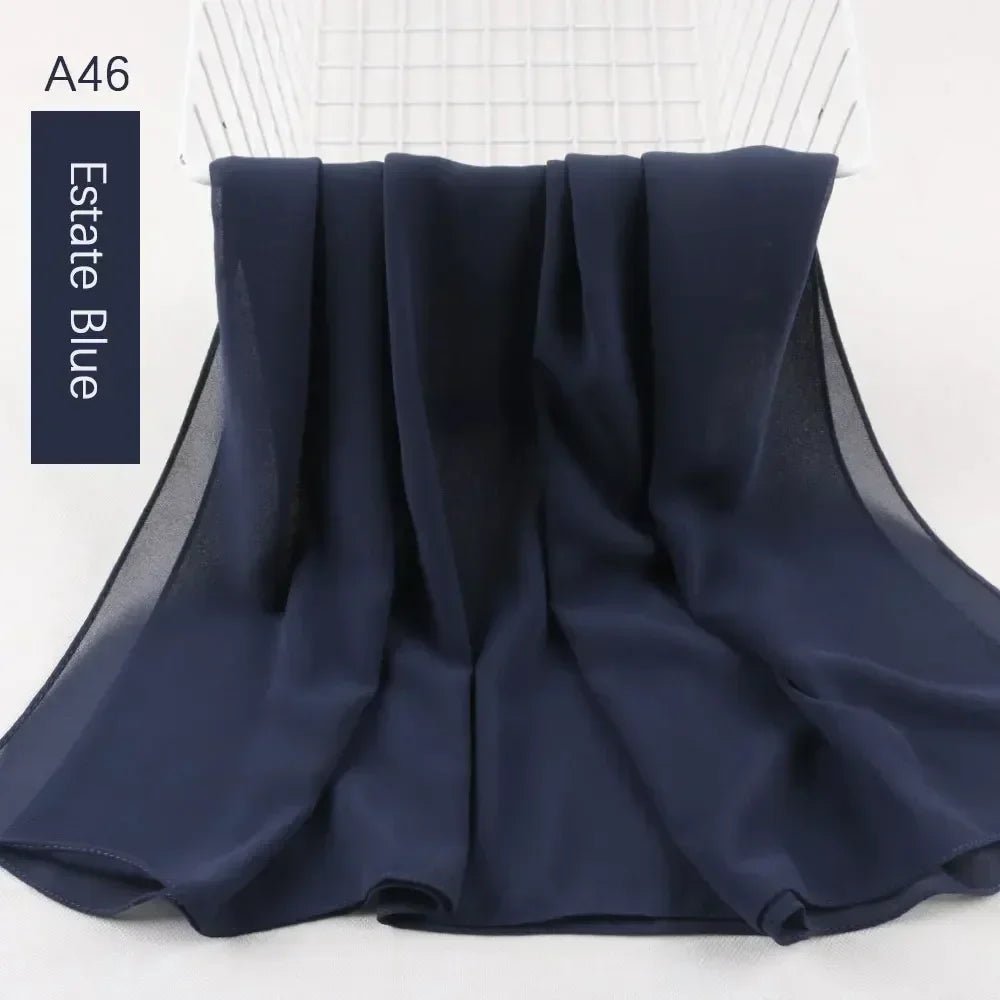 Muslim Women Chiffon Hijab Scarf Chiffon Soft Hijabs Shawl Long Scarves Wrap Headscarves For Muslim Fashion - ElinaStoreElinaStoreElinaStore91428788;2024129;1733751735