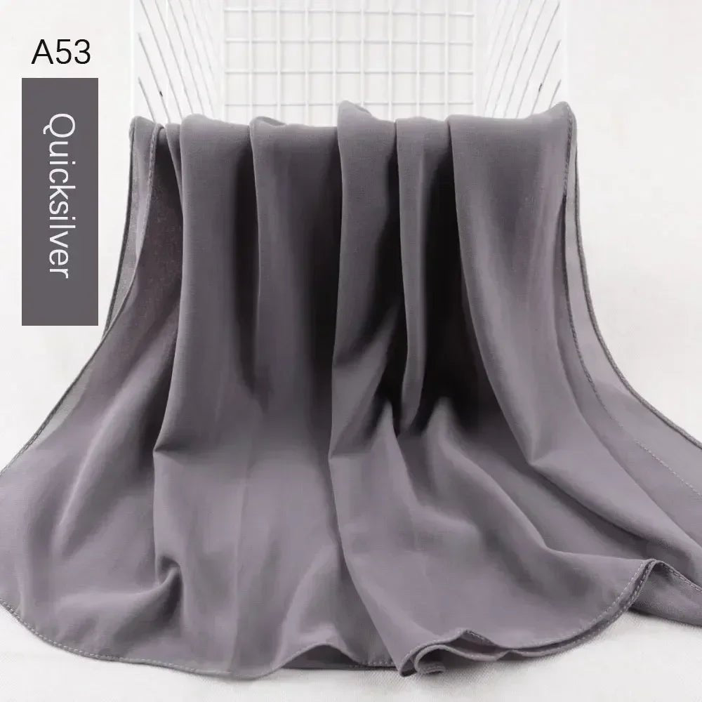 Muslim Women Chiffon Hijab Scarf Chiffon Soft Hijabs Shawl Long Scarves Wrap Headscarves For Muslim Fashion - ElinaStoreElinaStoreElinaStore91428770;2024129;1733751735