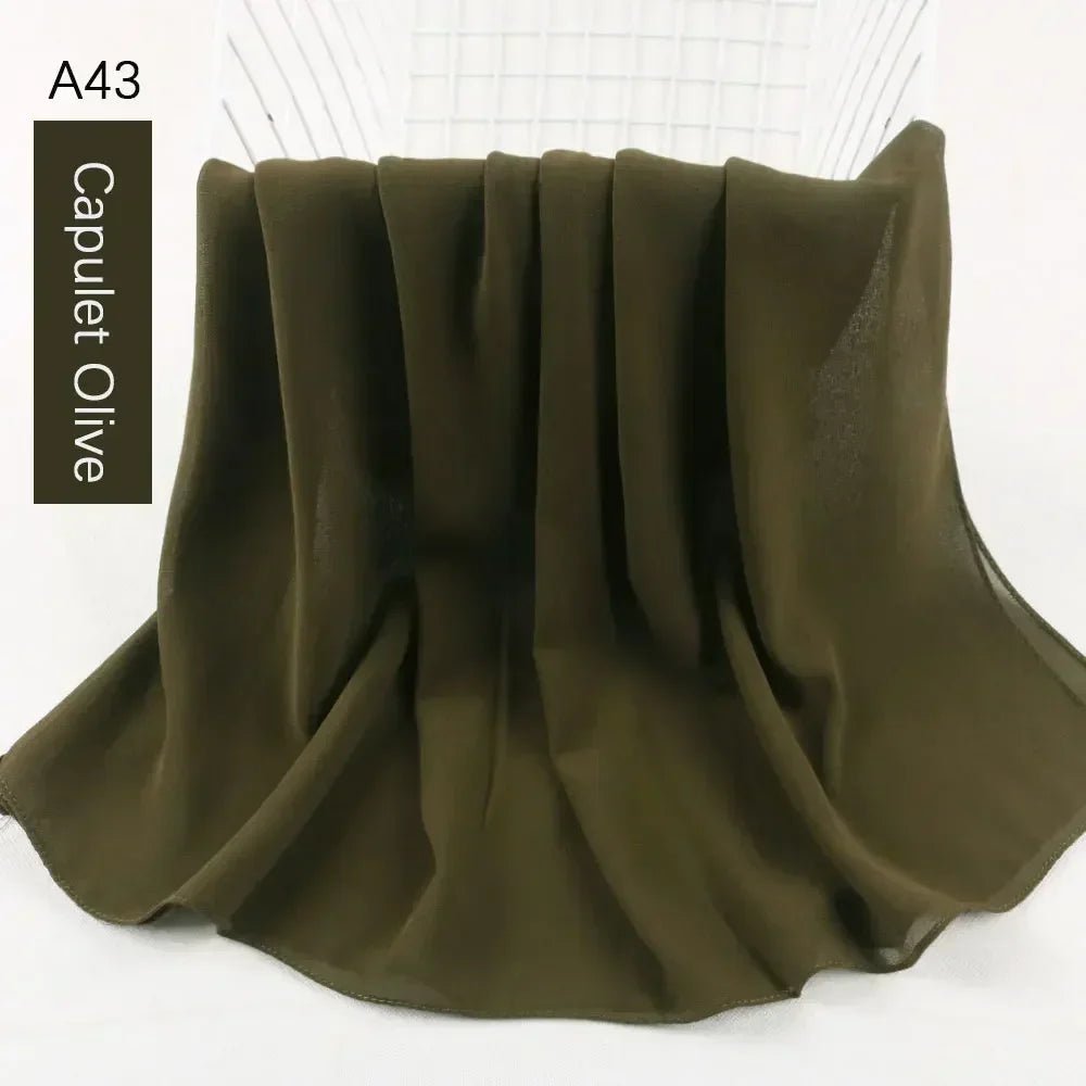 Muslim Women Chiffon Hijab Scarf Chiffon Soft Hijabs Shawl Long Scarves Wrap Headscarves For Muslim Fashion - ElinaStoreElinaStoreElinaStore91428784;2024129;1733751735