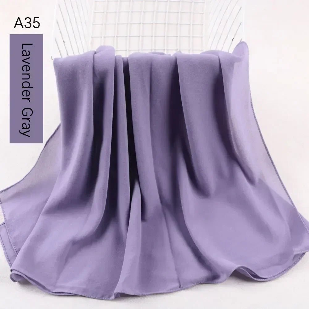 Muslim Women Chiffon Hijab Scarf Chiffon Soft Hijabs Shawl Long Scarves Wrap Headscarves For Muslim Fashion - ElinaStoreElinaStoreElinaStore91428792;2024129;1733751735