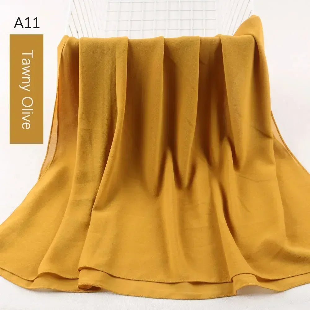Muslim Women Chiffon Hijab Scarf Chiffon Soft Hijabs Shawl Long Scarves Wrap Headscarves For Muslim Fashion - ElinaStoreElinaStoreElinaStore91428818;2024129;1733751735