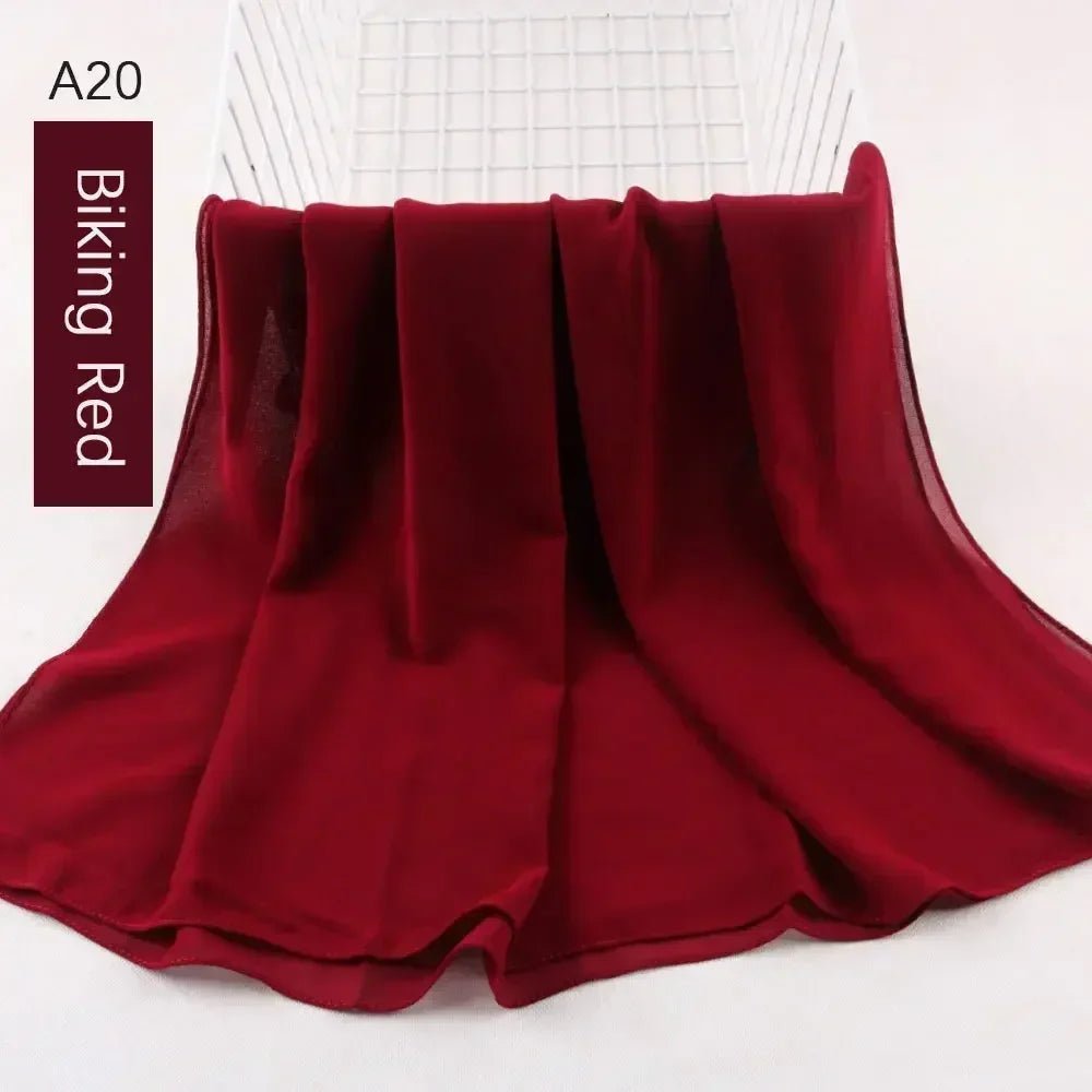 Muslim Women Chiffon Hijab Scarf Chiffon Soft Hijabs Shawl Long Scarves Wrap Headscarves For Muslim Fashion - ElinaStoreElinaStoreElinaStore91428813;2024129;1733751735