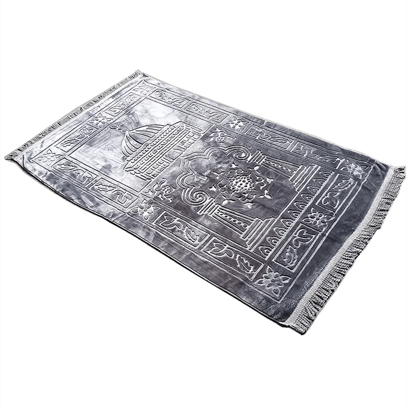 Prayer Rug Soft Sejadah Murah Velvet Sajadah Turkey Kiswah Pintu Kaabah Dari Mesir Hantaran Raudah - ElinaStoreGrey Mix DesignElinaStoreElinaStore91431238;2024129;1733751739