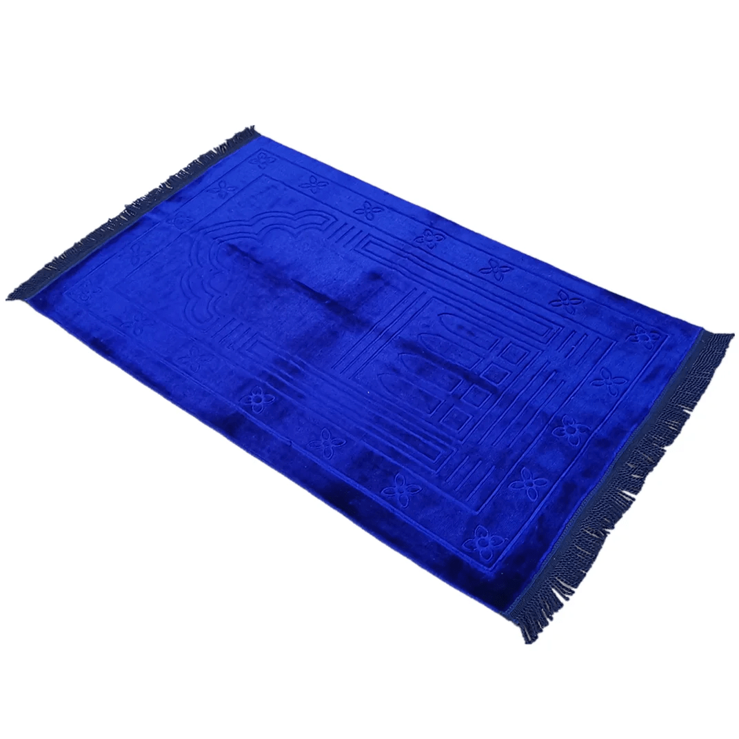 Prayer Rug Soft Sejadah Murah Velvet Sajadah Turkey Kiswah Pintu Kaabah Dari Mesir Hantaran Raudah - ElinaStoreBlue Mix DesignElinaStoreElinaStore91431231;2024129;1733751739