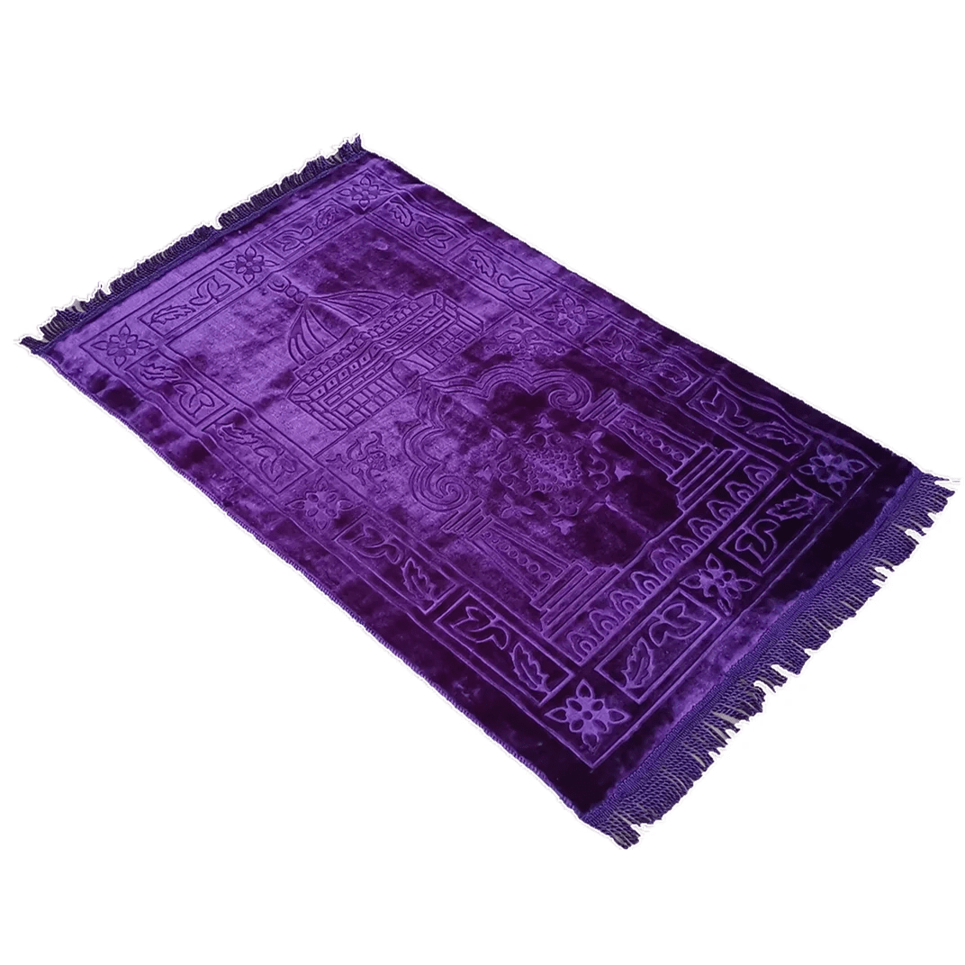 Prayer Rug Soft Sejadah Murah Velvet Sajadah Turkey Kiswah Pintu Kaabah Dari Mesir Hantaran Raudah - ElinaStorePurple Mix DesignElinaStoreElinaStore91431235;2024129;1733751739