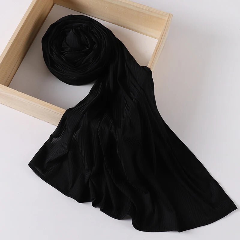 Ribbed Jersey Hijab Muslim Plain Scarf Crepe Hijab Scarf Soft Islamic Shawls Wraps Headband Voile Femme Musulman - ElinaStoreElinaStoreElinaStore91429239;2024129;1733751748