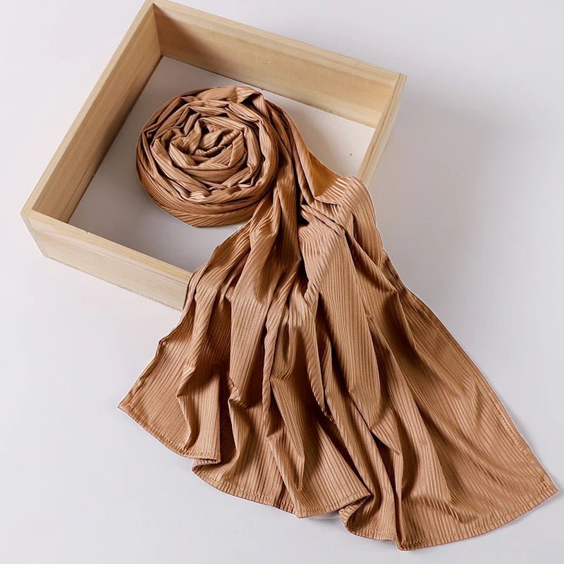 Ribbed Jersey Hijab Muslim Plain Scarf Crepe Hijab Scarf Soft Islamic Shawls Wraps Headband Voile Femme Musulman - ElinaStoreElinaStoreElinaStore91429235;2024129;1733751748