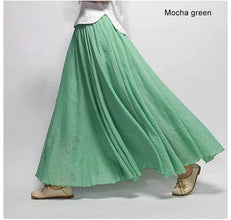 Women's High Waist Linen Maxi Skirt for Summer 2023