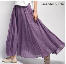 Women's High Waist Linen Maxi Skirt for Summer 2023