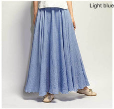 Women's High Waist Linen Maxi Skirt for Summer 2023