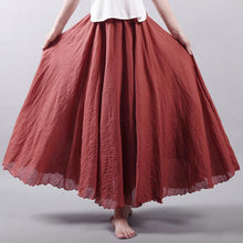 Women's High Waist Linen Maxi Skirt for Summer 2023