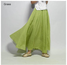 Women's High Waist Linen Maxi Skirt for Summer 2023