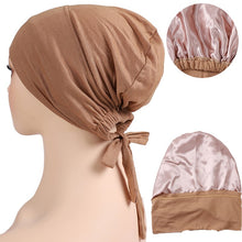 double-layer satin jersey turban sleep cap