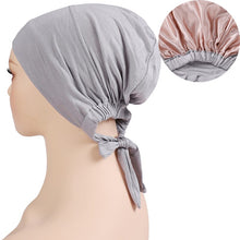 double-layer satin jersey turban sleep cap